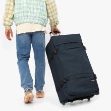 Eastpak Travel-Reisetasche Transit'r L (121 Liter) mit Rollen Triple Denim blau